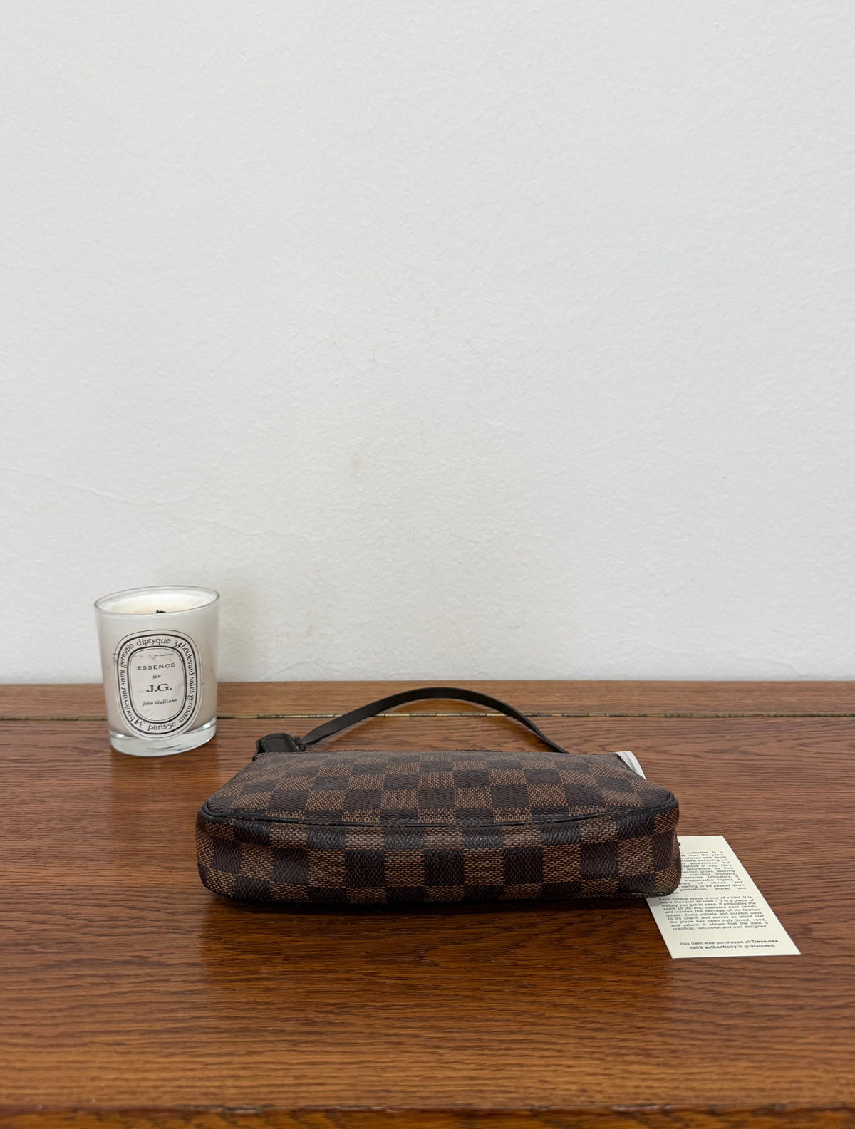LV Pochette Damier Ebene Canvas