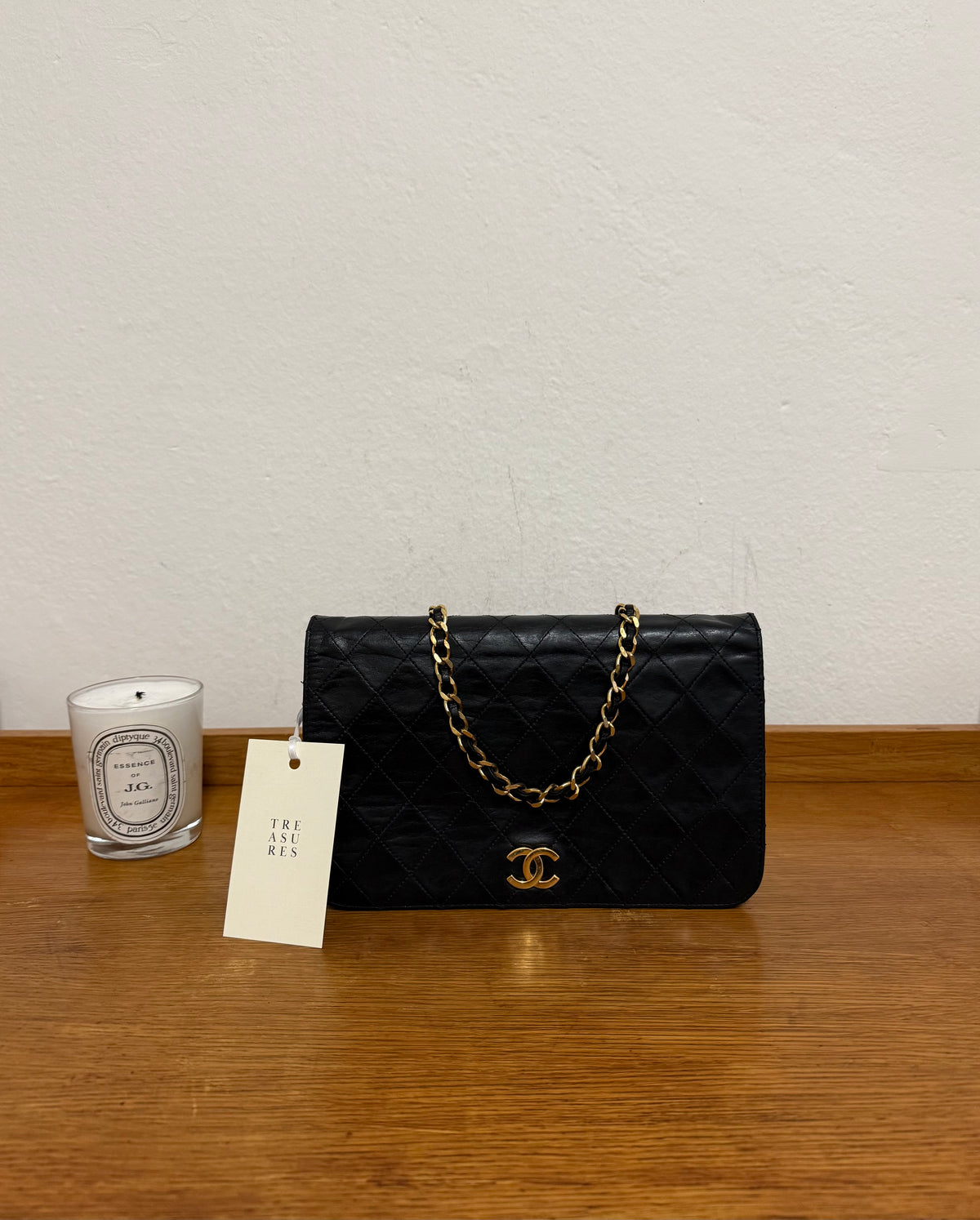 CHANEL FULL FLAP LAMBSKIN BLACK