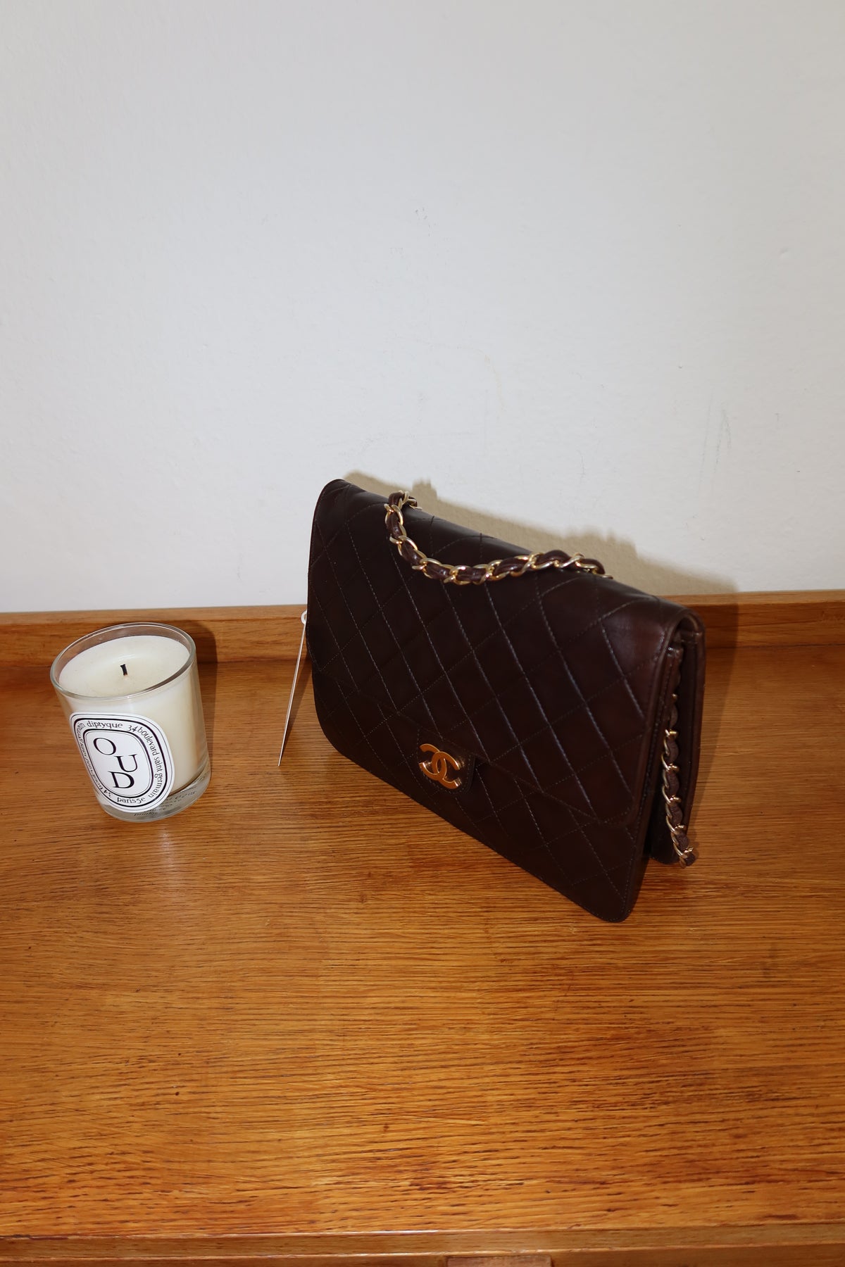 CHANEL CLASSIC SINGLE FLAP BAG BROWN