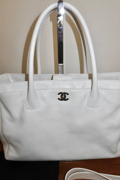 CHANEL EXECUTIVE TOTE BAG WHITE