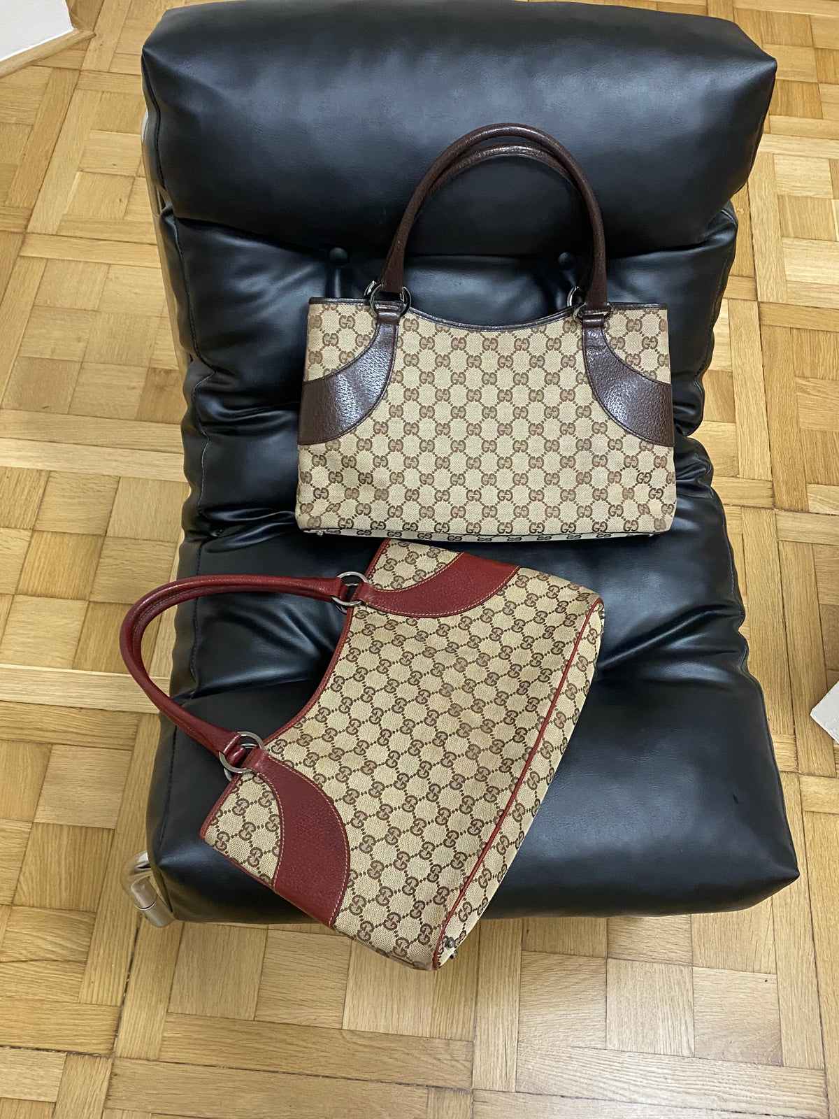 GUCCI GG SHOULDER TOTE BAG WINE
