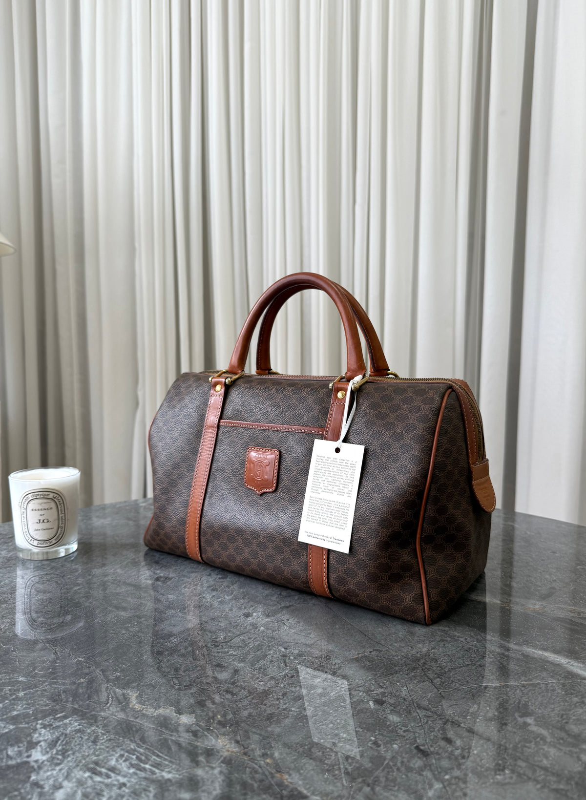 Vintage Celine Macadam duffle bag v monogram canvasu, foto 3