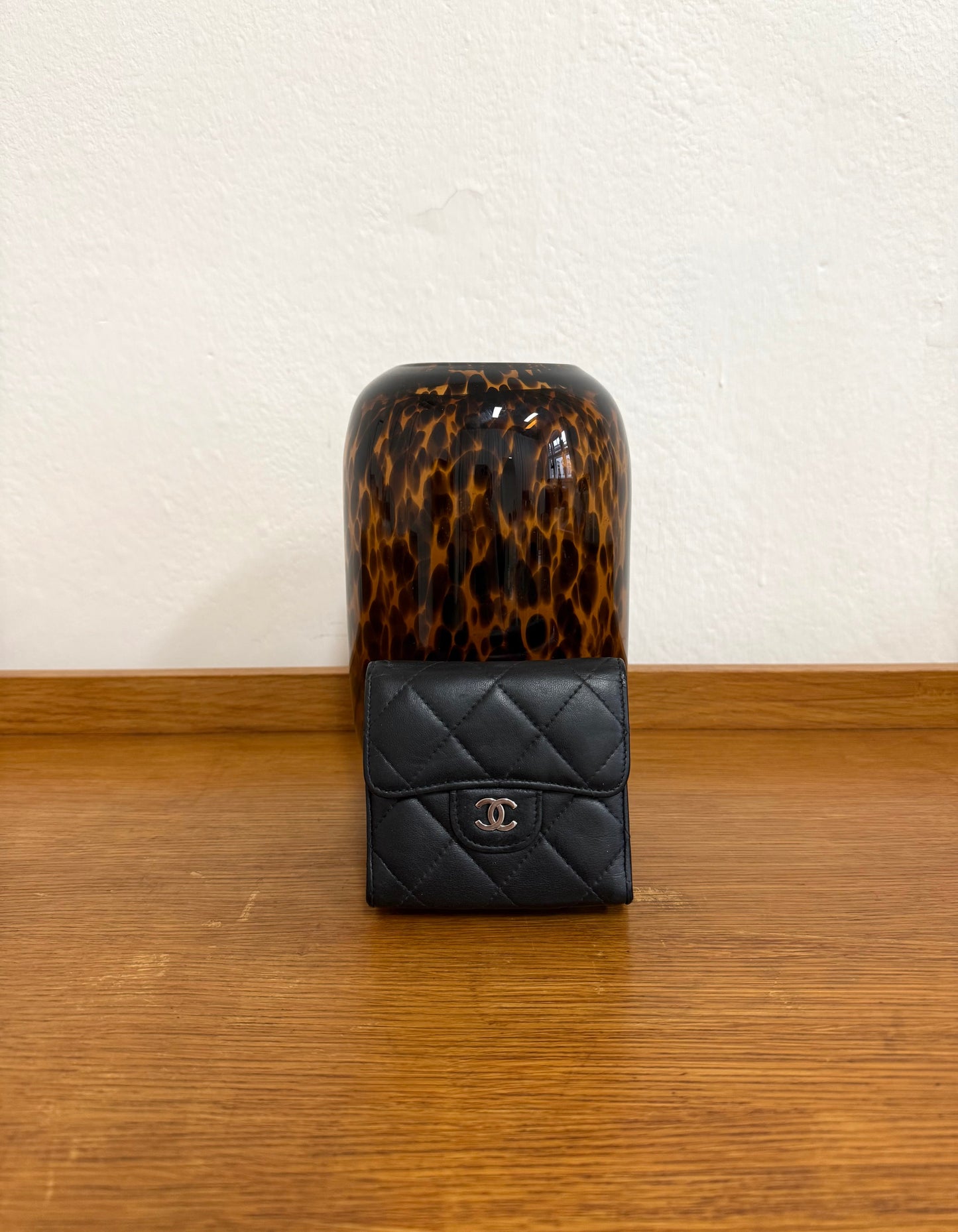 CHANEL MINI WALLET LAMBSKIN BLACK SERIES 11