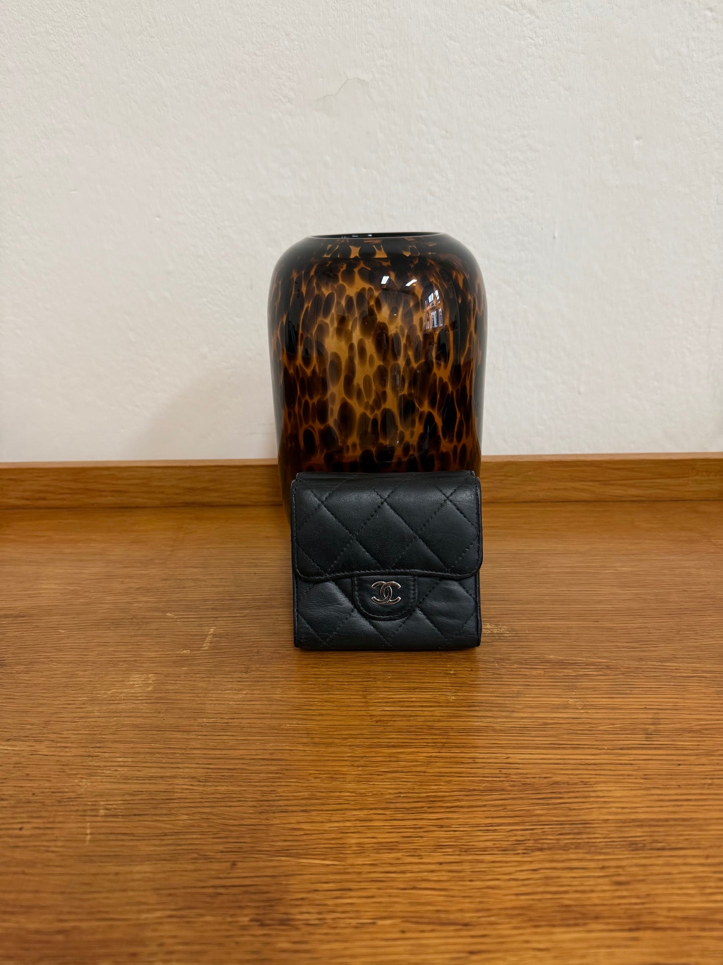 CHANEL MINI WALLET LAMBSKIN BLACK SERIES 11