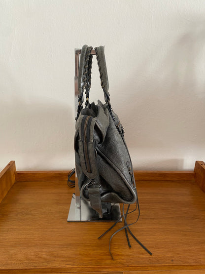 BALENCIAGA CITY BAG IN DARK GREY
