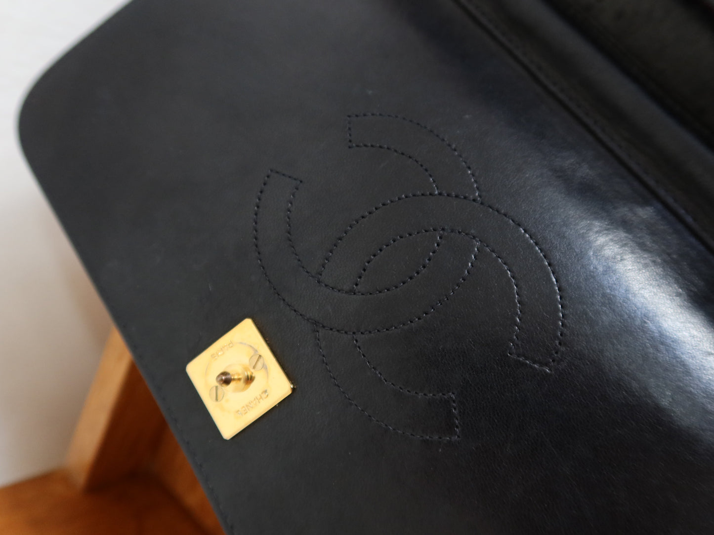 CHANEL SINGLE FULL FLAP BAG 24K GOLD