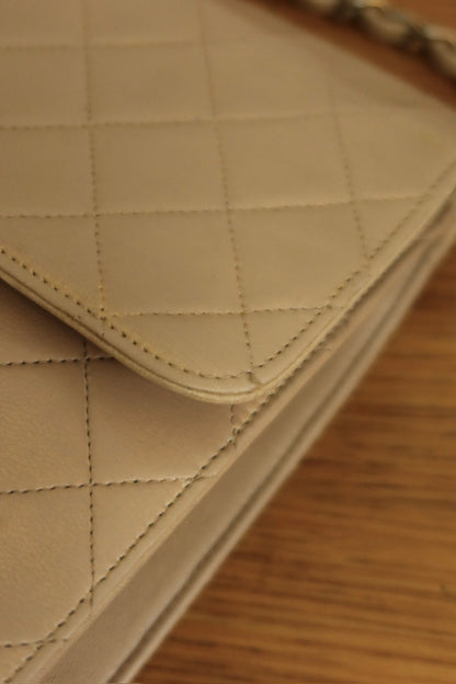 CHANEL MOCHA LAMBSKIN SINGLE FLAP BAG