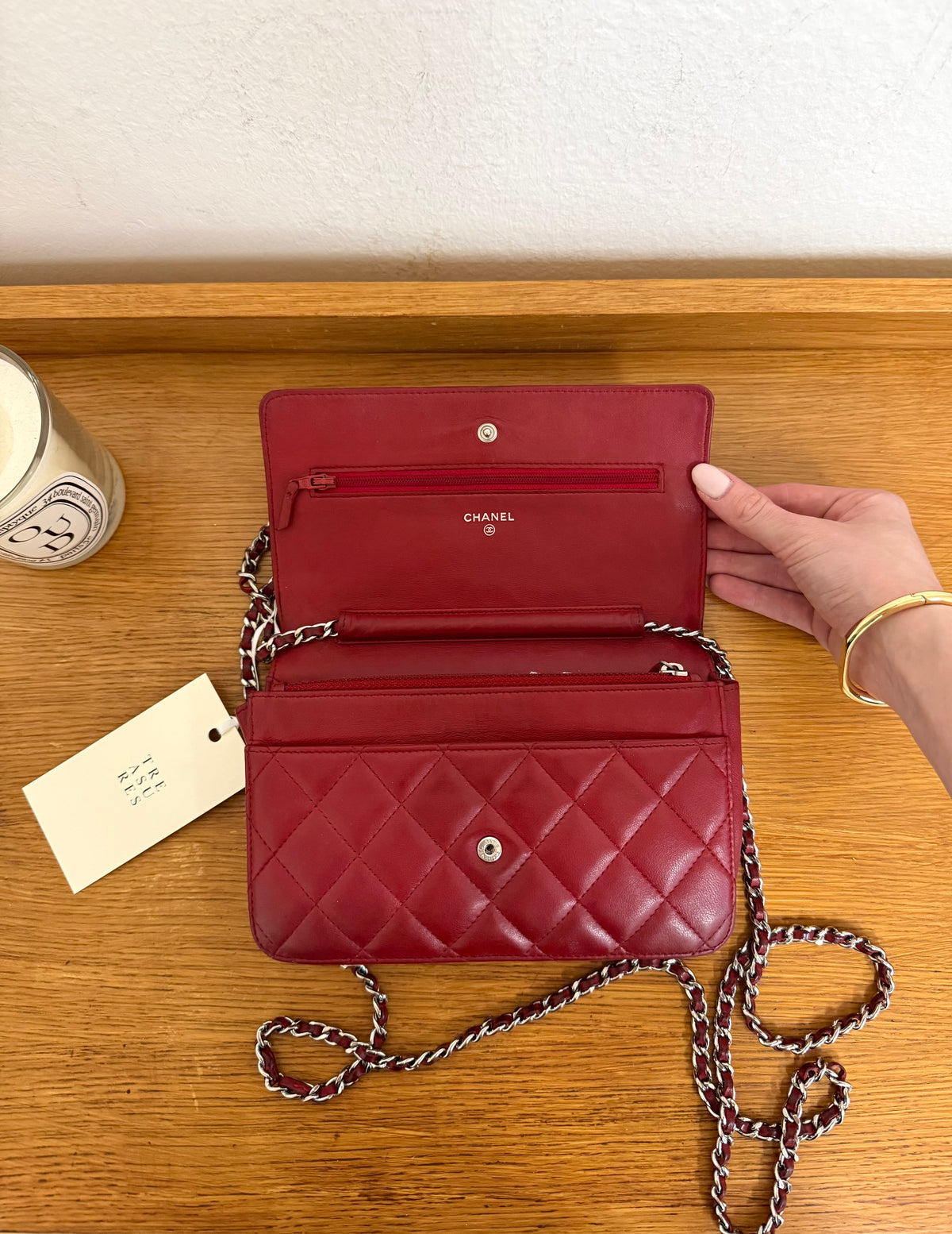 CHANEL WOC RED LAMBSKIN