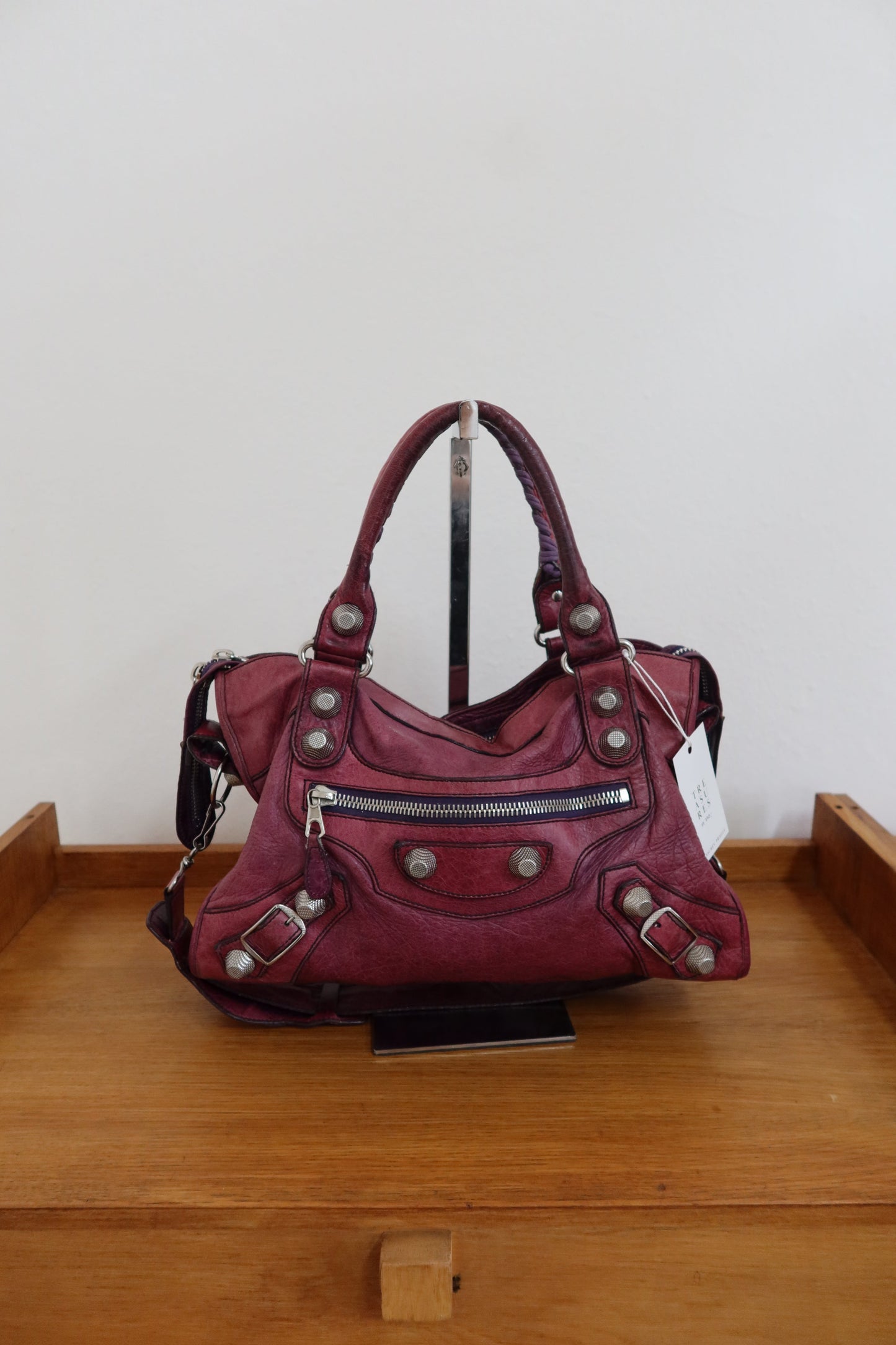 BALENCIAGA CITY BAG IN GRAPE