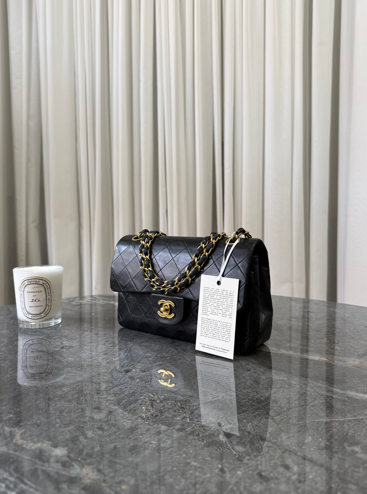 Chanel Classic Double Flap Bag Small Lambskin 24k Gold HW