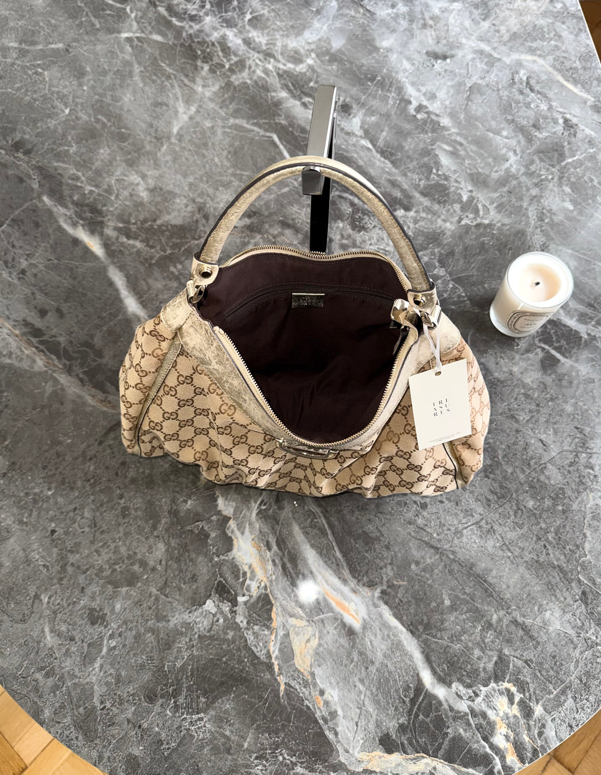 Gucci GG Monogram Abbey D Ring Shoulder Bag