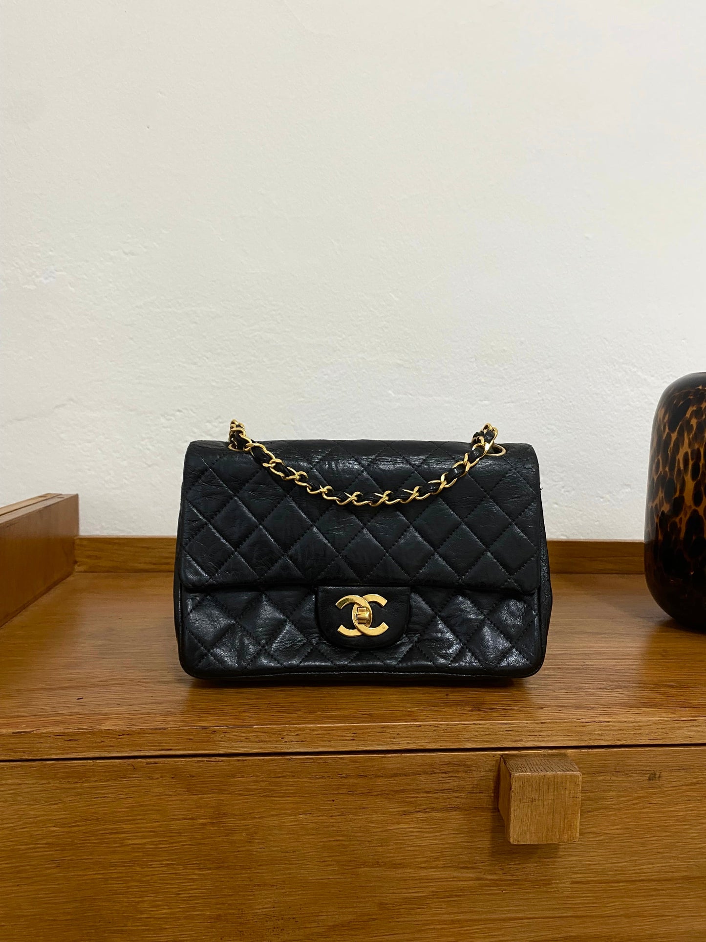 CHANEL REVERSE CC DOUBLE FLAP BAG