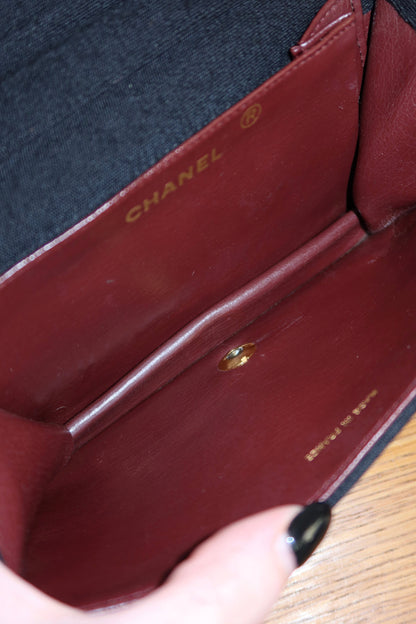 CHANEL BLACK WOC WALLET ON CHAIN