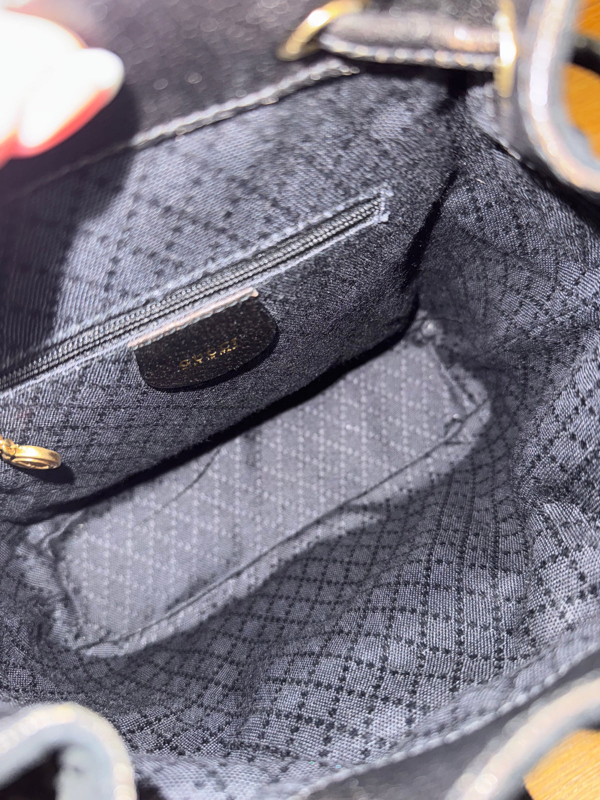 GUCCI SUEDE BAMBOO BACKAPACK