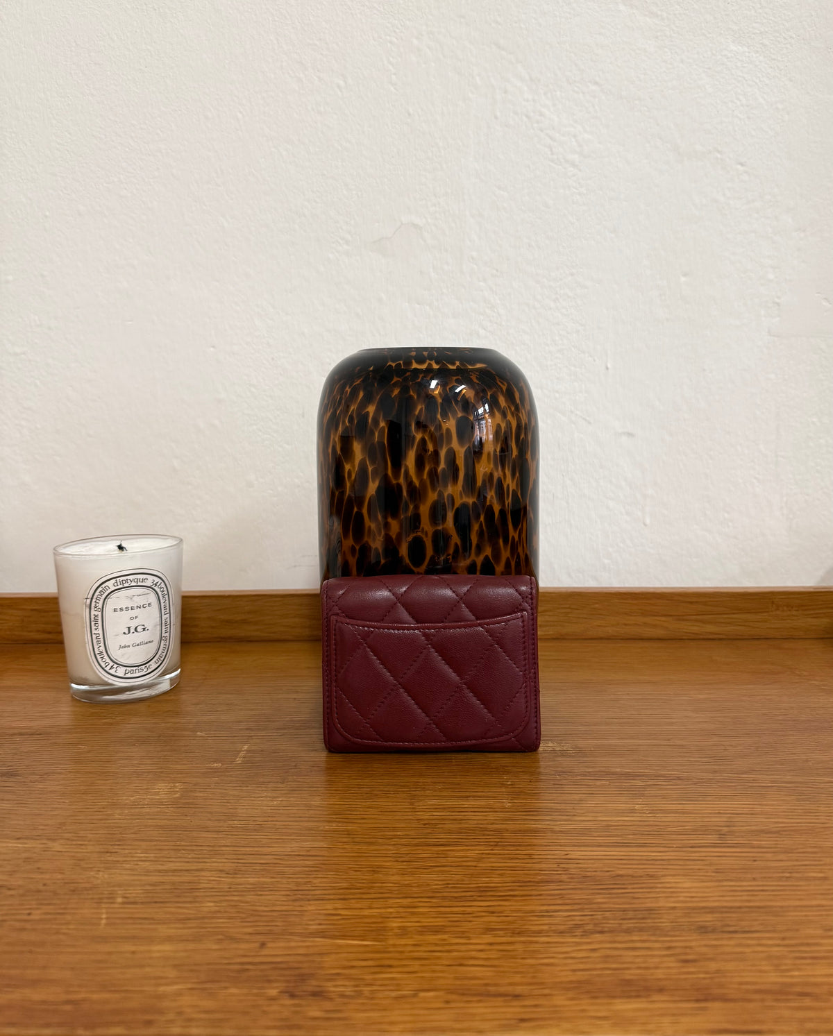Chanel Matelassé mini peněženka z burgundy jehněčí kůže, foto 6