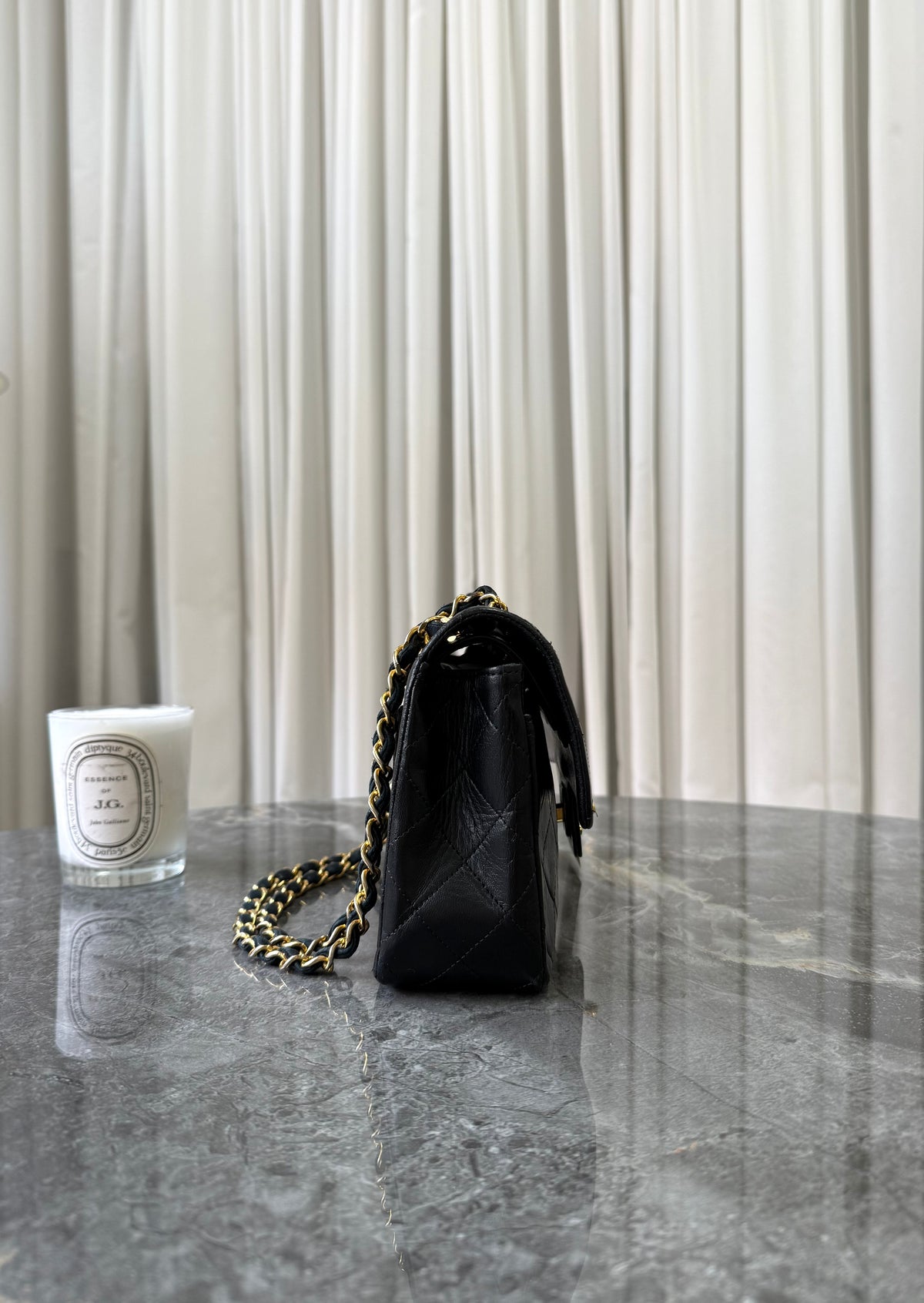 Chanel Classic Double Flap Bag Small Lambskin 24k Gold HW