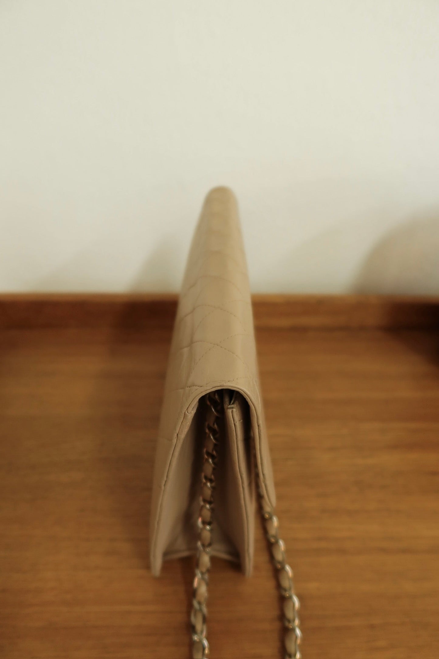 CHANEL MOCHA LAMBSKIN SINGLE FLAP BAG