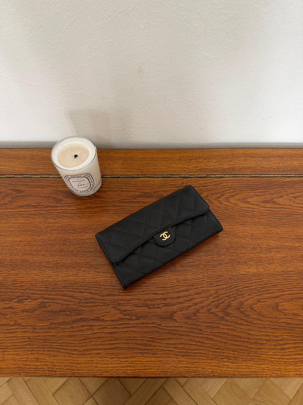 Chanel Classic Long Wallet Caviar Gold HW
