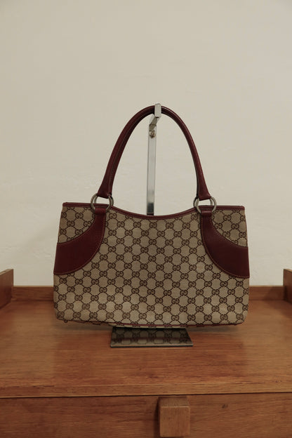 GUCCI GG SHOULDER TOTE BAG WINE