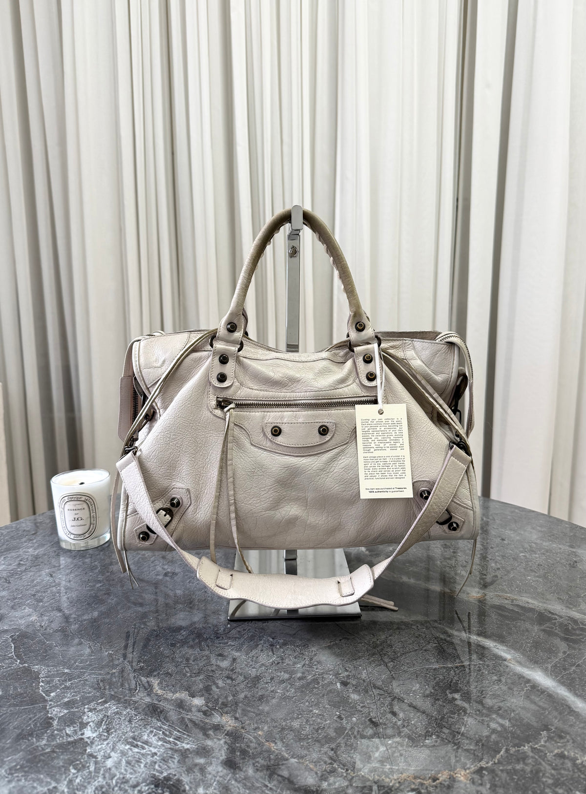 Balenciaga City Bag Cream Brass HW