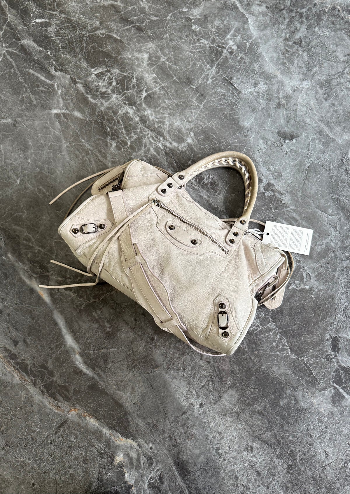 Balenciaga City Bag Cream Brass HW