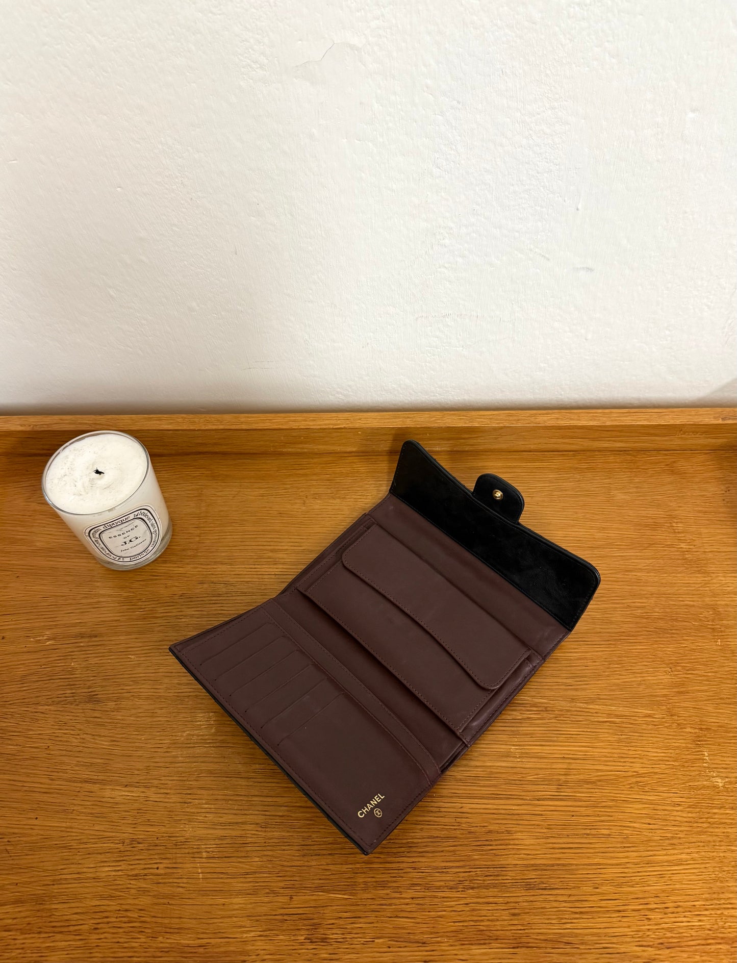 SERIES 25 CHANEL LONG WALLET LAMBSKIN BLACK