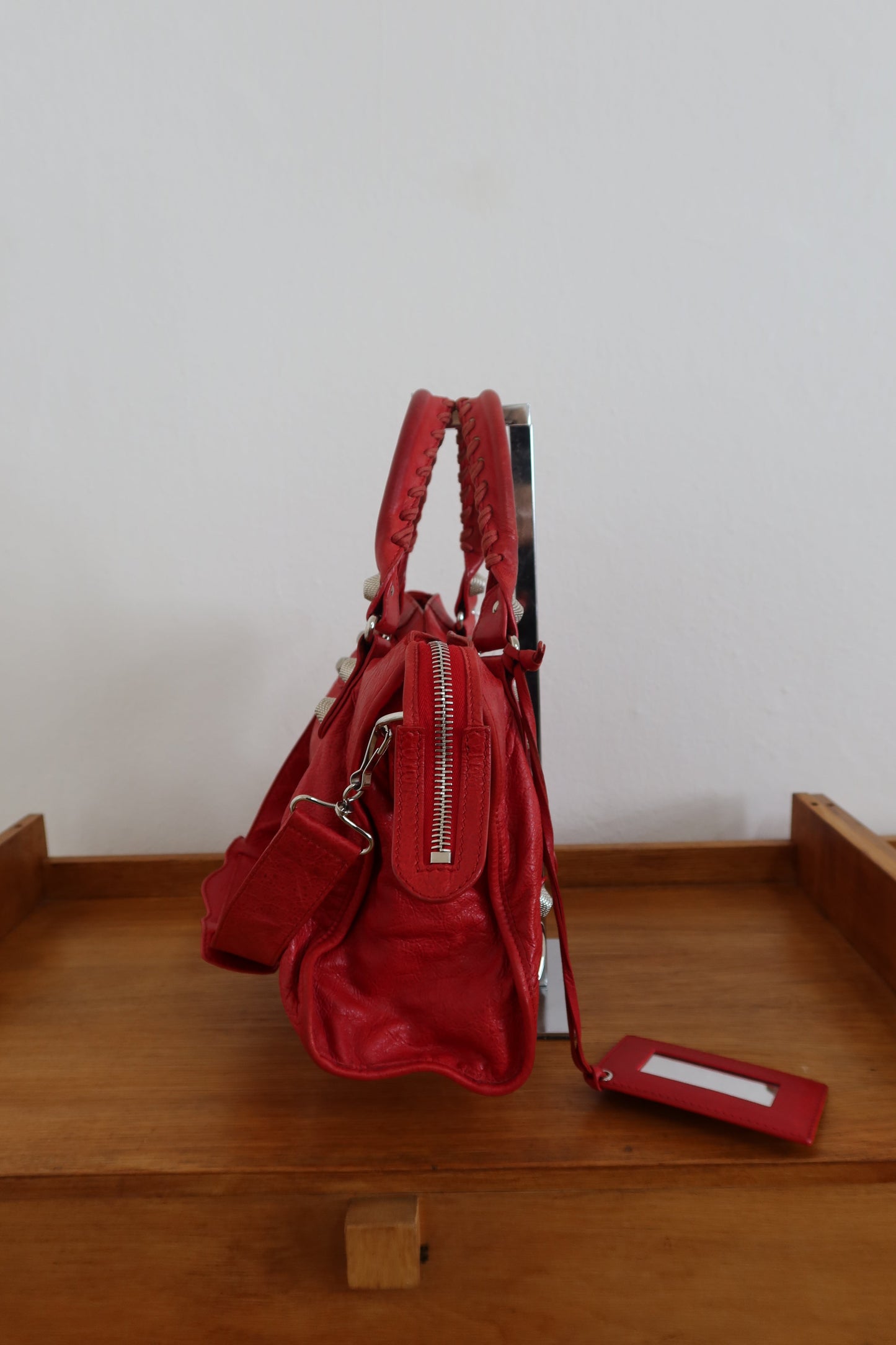 BALENCIAGA CITY BAG IN RED