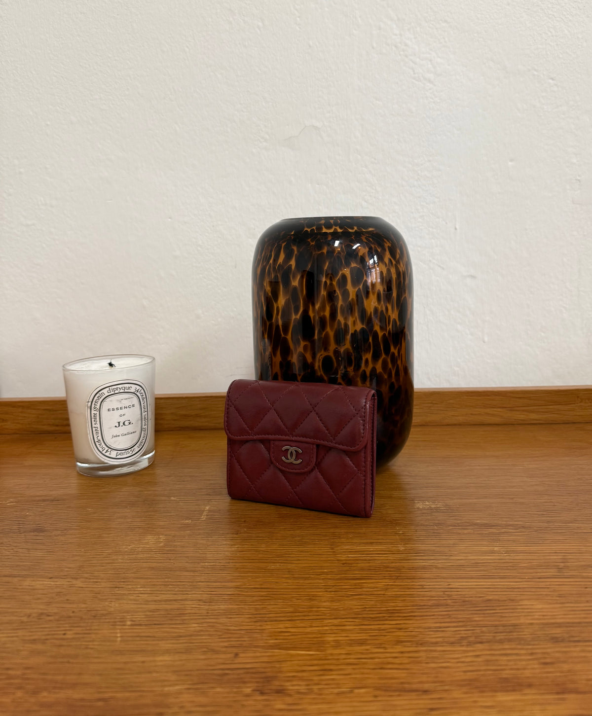 Chanel Matelassé mini peněženka z burgundy jehněčí kůže, foto 4