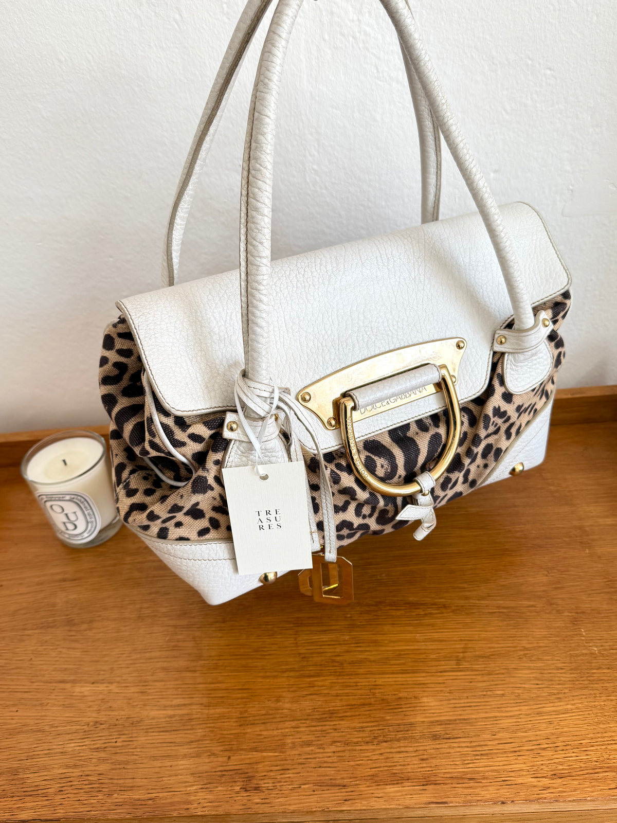 DOLCE & GABBANA LEOPARD SHOULDER BAG
