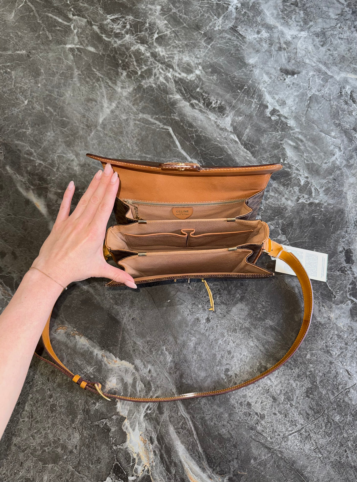 Vintage Celine Macadam kabelka se sponou horse carriage, foto 15