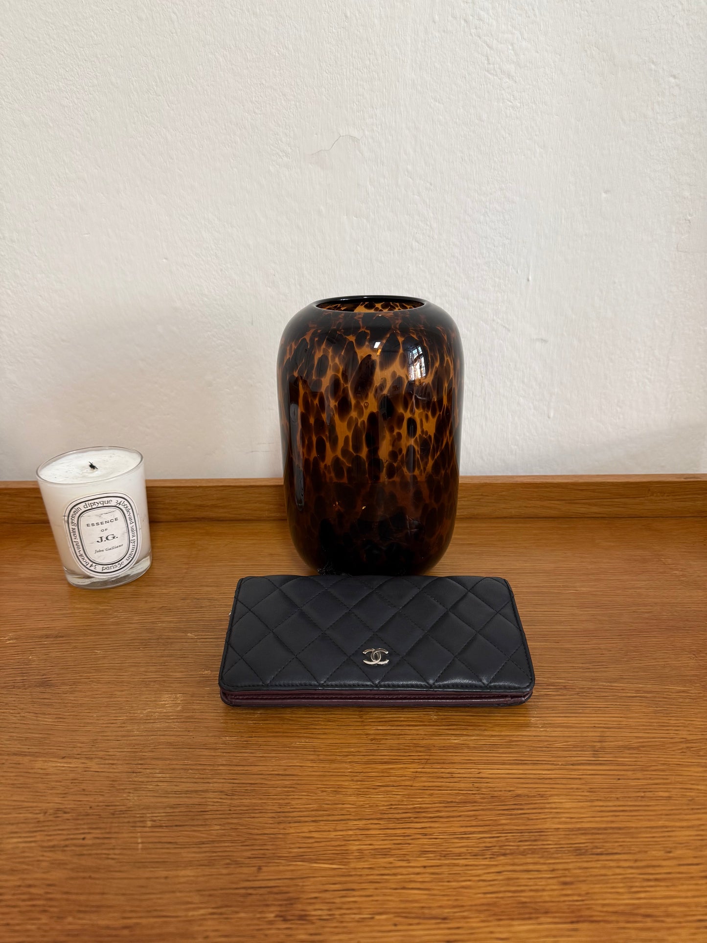 CHANEL CLASSIC LONG WALLET LAMBSKIN BLACK