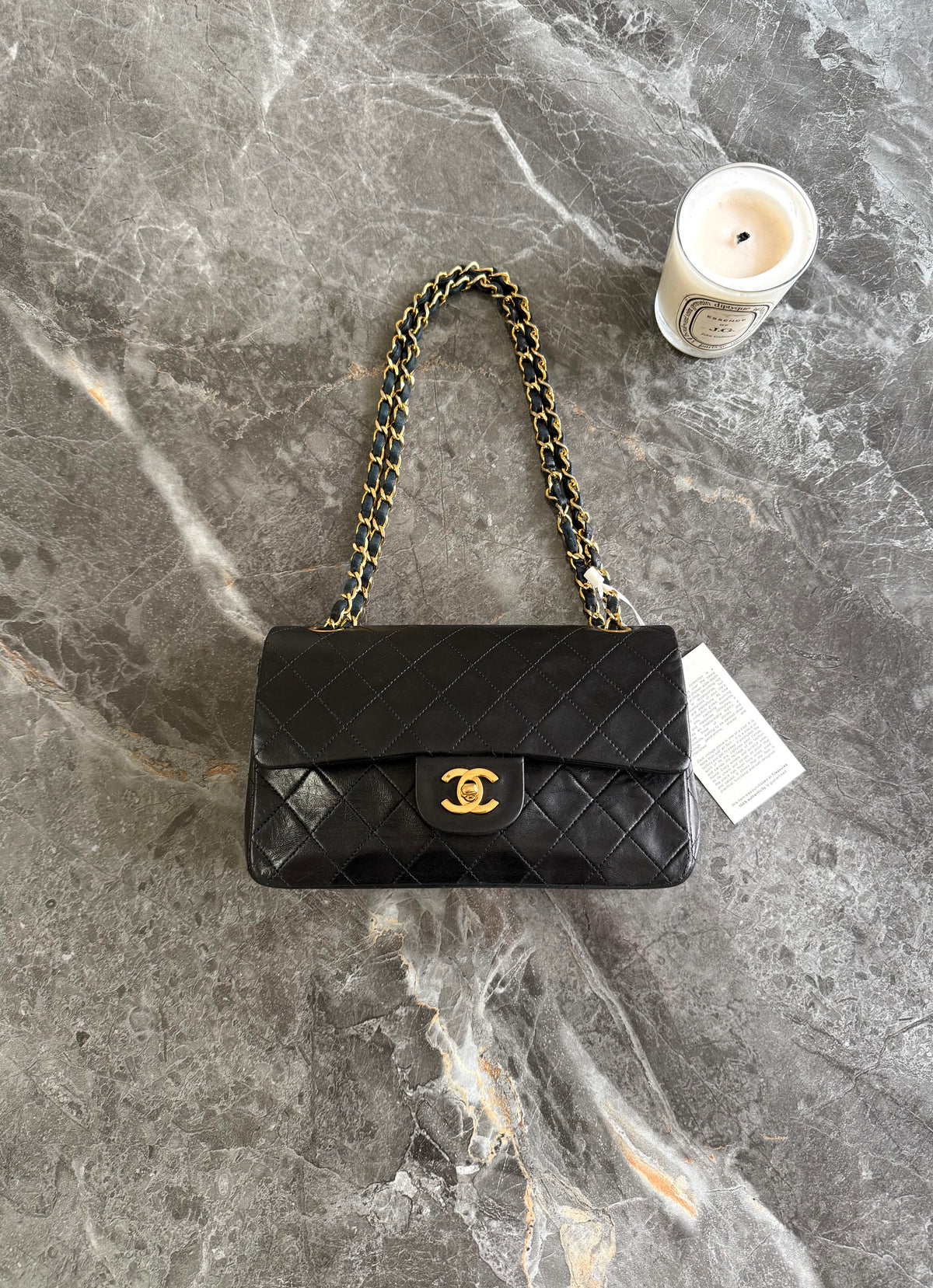 Chanel Classic Double Flap Bag Small Lambskin 24k Gold HW