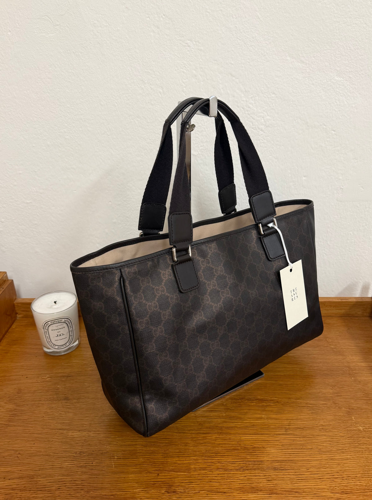 GUCCI GG MONOGRAM SHOPPER TOTE BAG