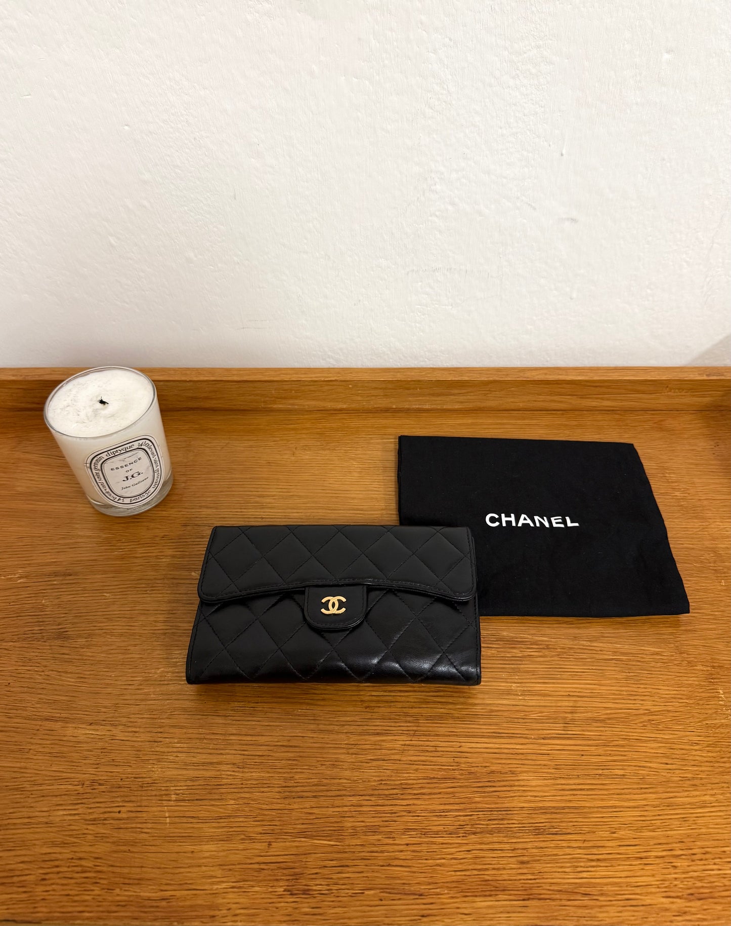 SERIES 25 CHANEL LONG WALLET LAMBSKIN BLACK