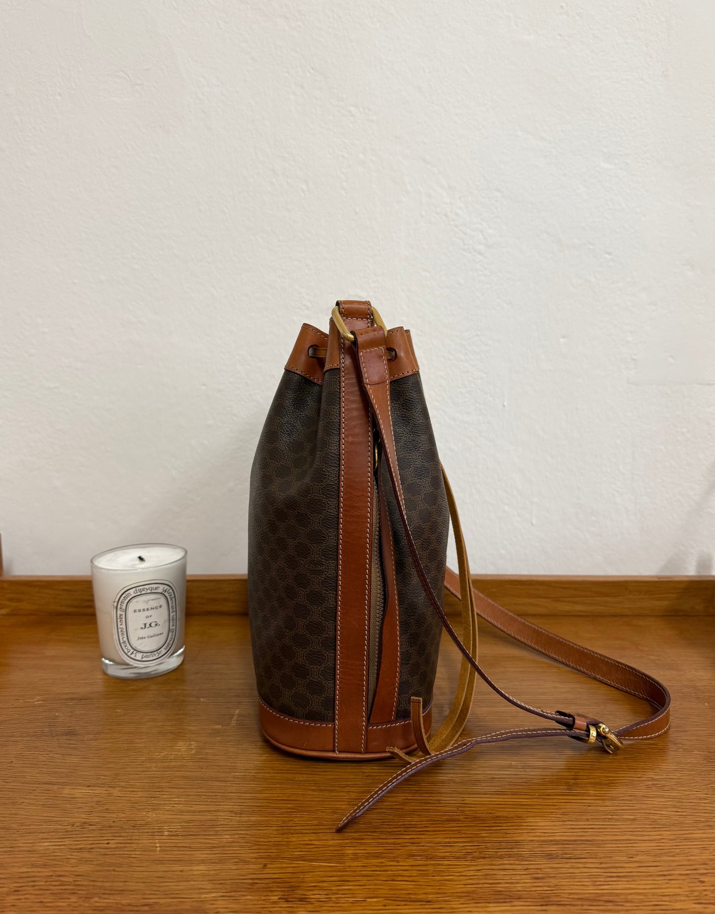 CELINE MACADAM BUCKET BAG