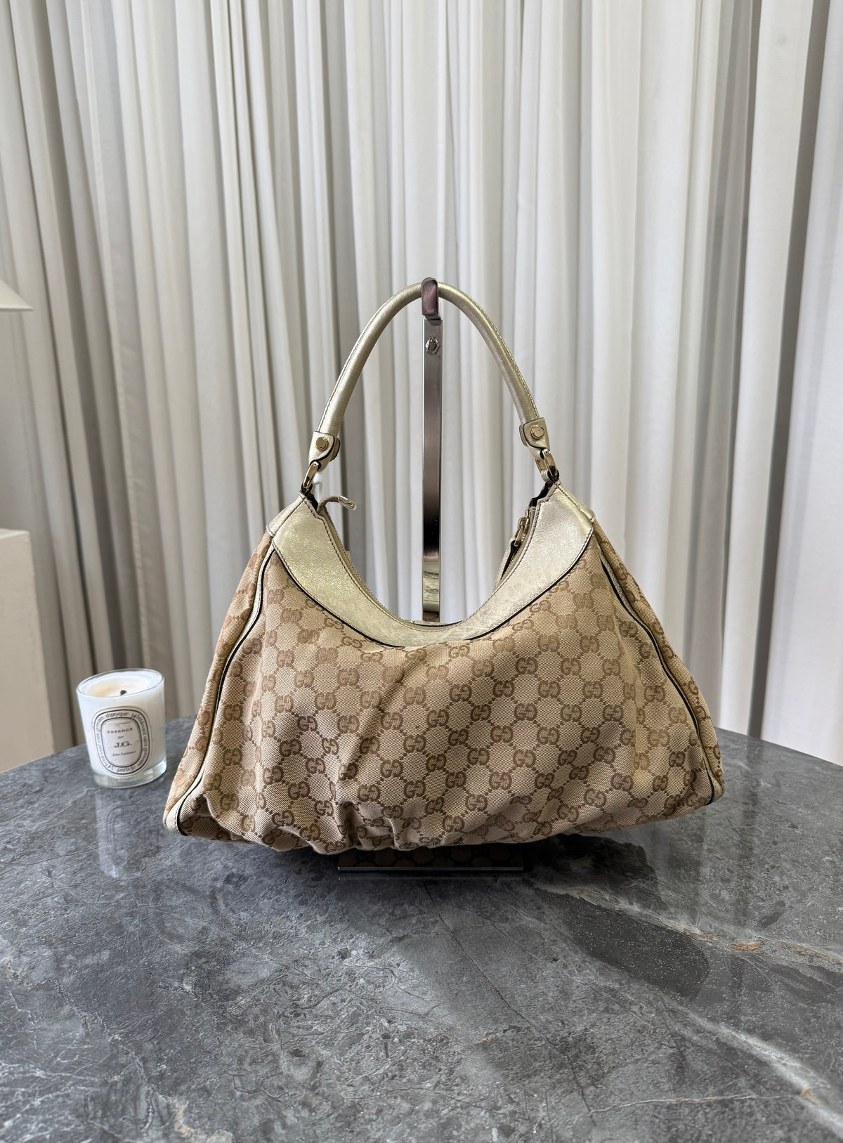 Gucci GG Monogram Abbey D Ring Shoulder Bag