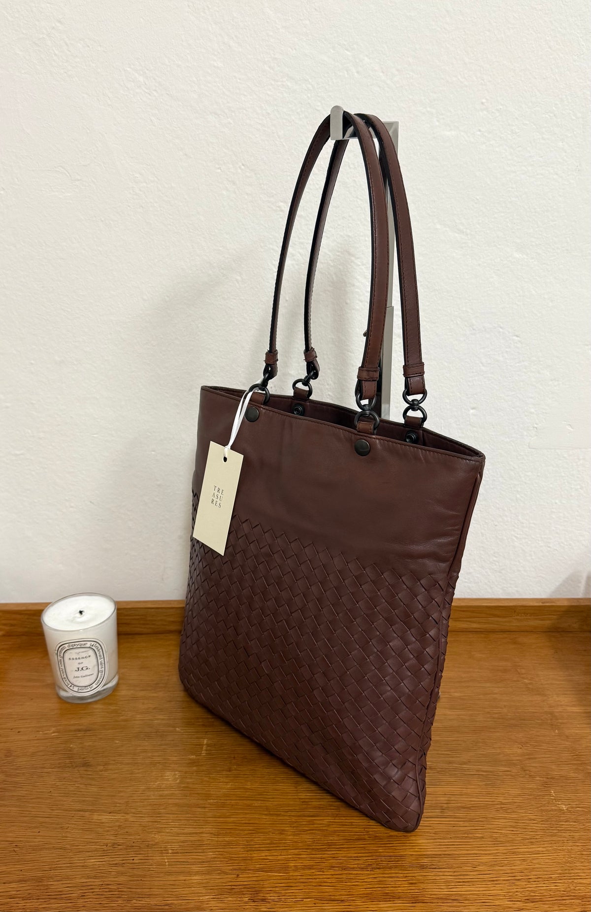 BOTTEGA VENETA INTRECCIATO SHOULDER BAG BROWN