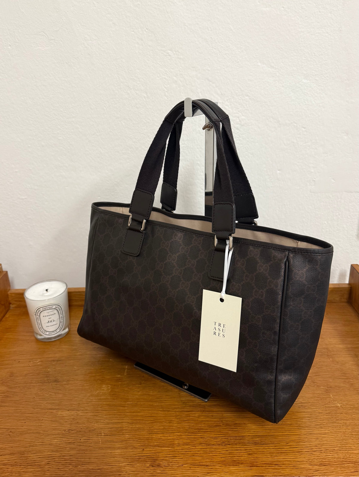 GUCCI GG MONOGRAM SHOPPER TOTE BAG