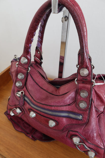 BALENCIAGA CITY BAG IN GRAPE