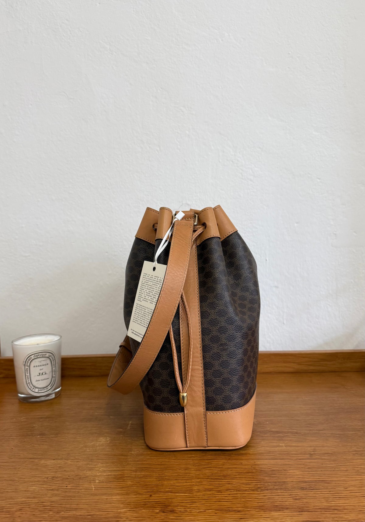 CELINE MACADAM BUCKET BAG & POUCH