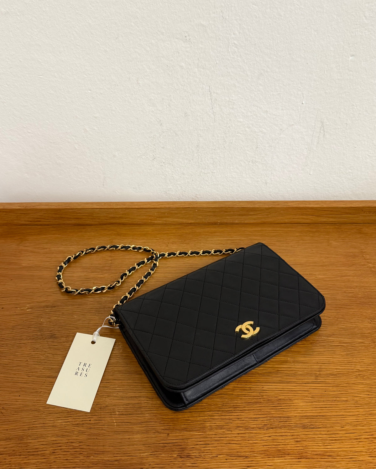 CHANEL FULL FLAP LAMBSKIN BLACK