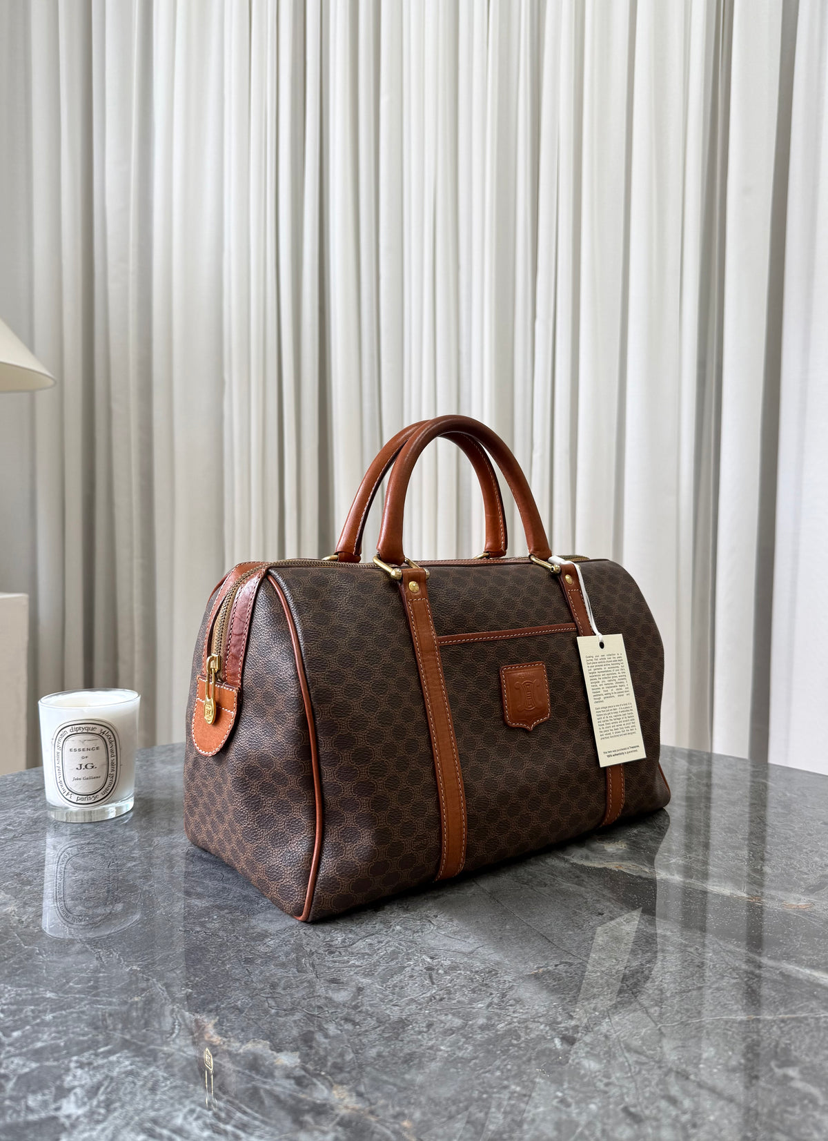 Vintage Celine Macadam duffle bag v monogram canvasu, foto 2