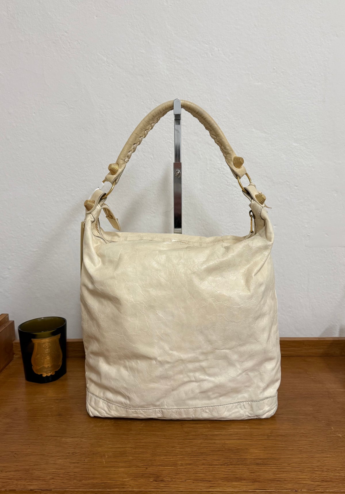 Vintage Balenciaga Day hobo bag ve světle žluté barvě, foto 10