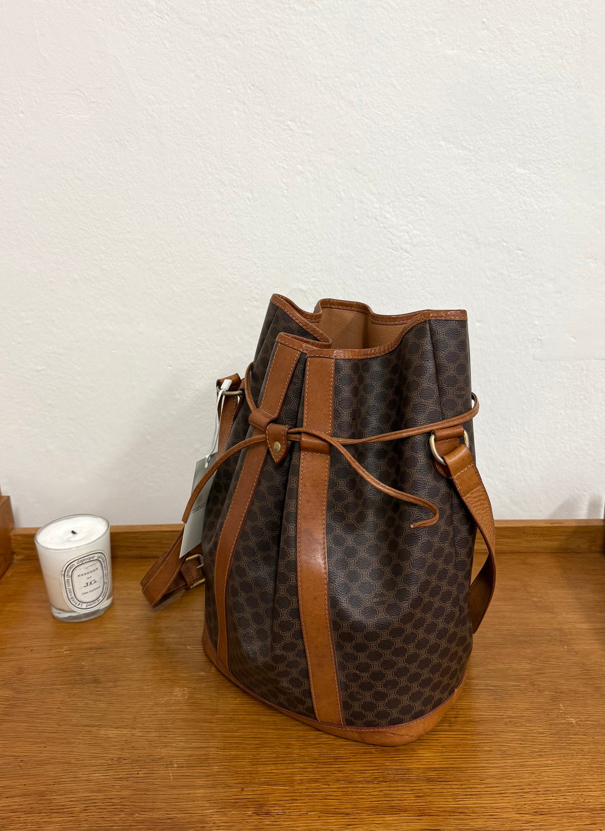 CELINE MACADAM BUCKET BAG