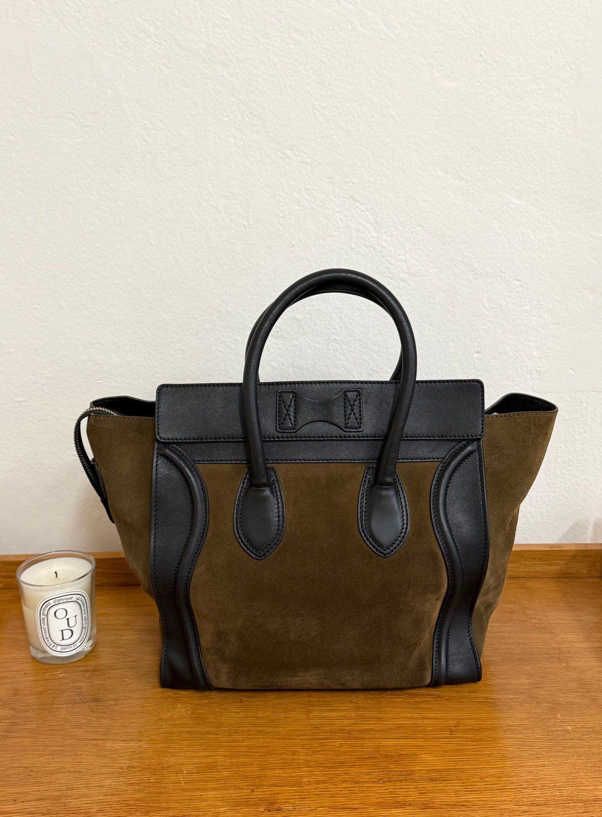 CELINE LUGGAGE BY PHOEBE PHILO SUEDE BAG
