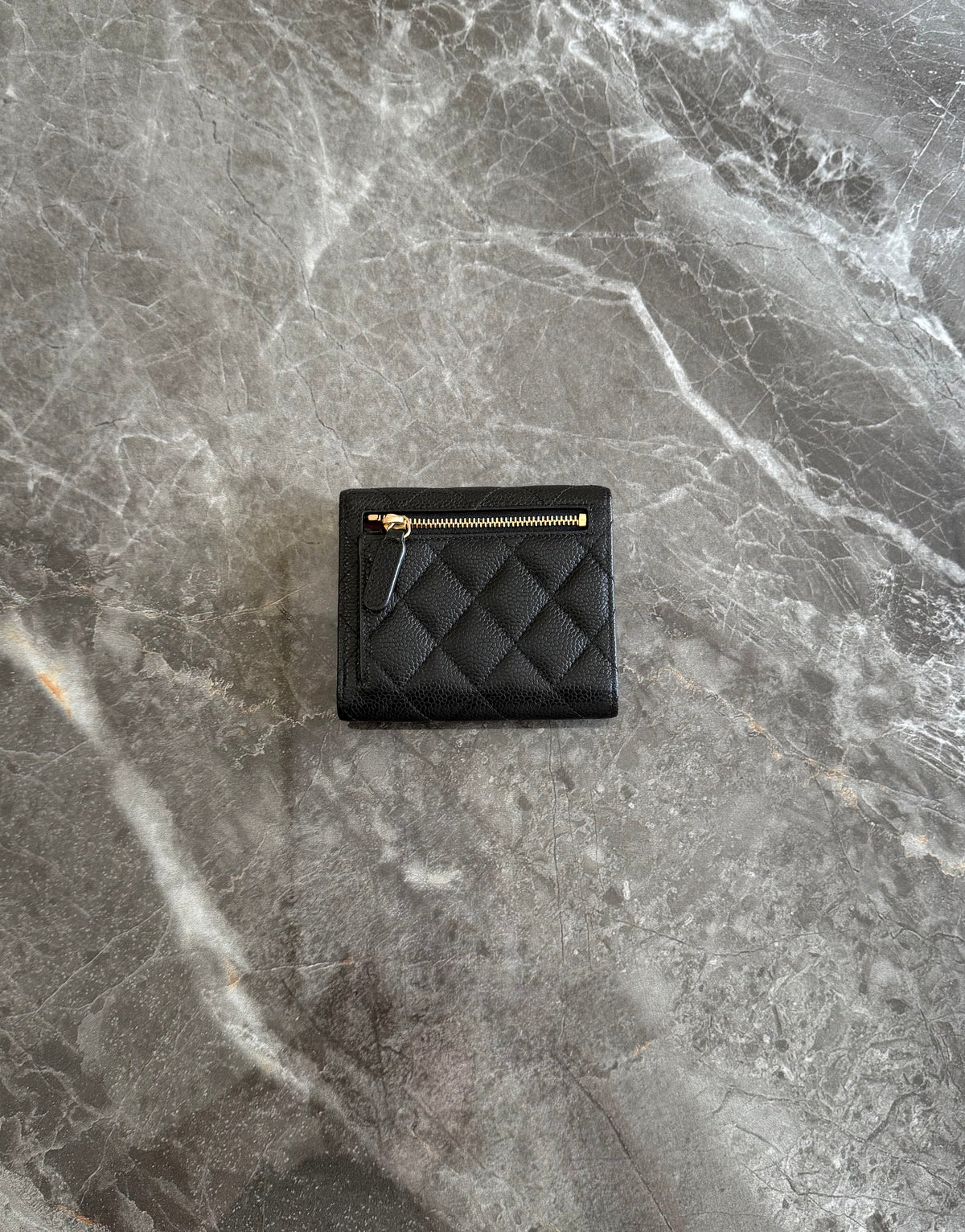 Chanel Caviar Wallet Gold HW Series 24