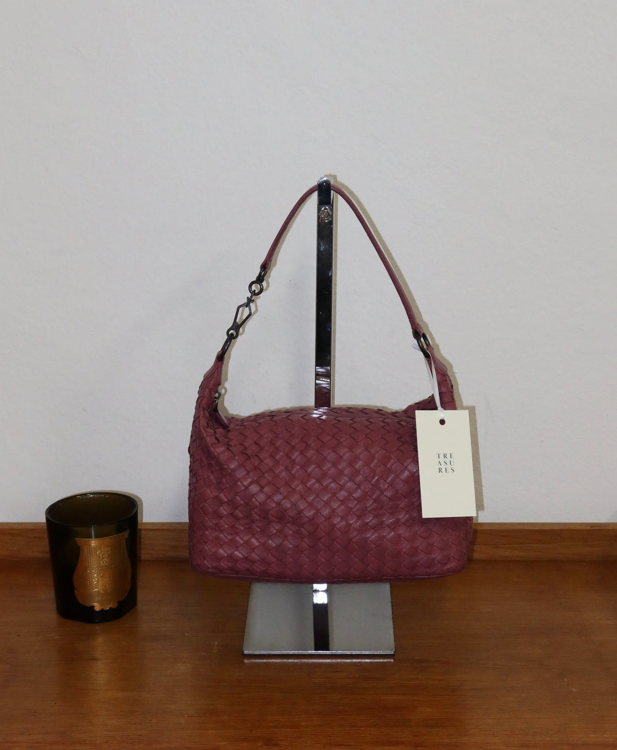 BOTTEGA VENETA INTRECCIATO SHOULDER BAG PINK