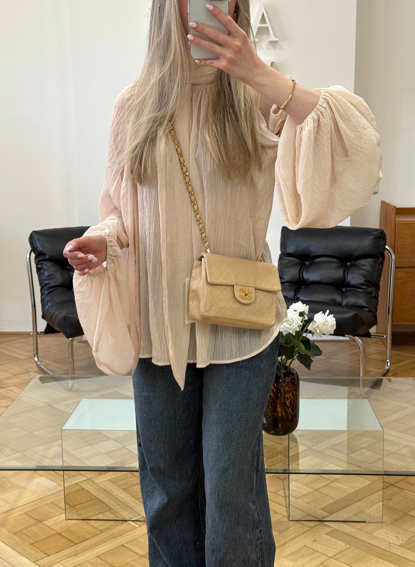 CHANEL CLASSIC SINGLE FLAP BAG TWIST LOCK 24K GOLD