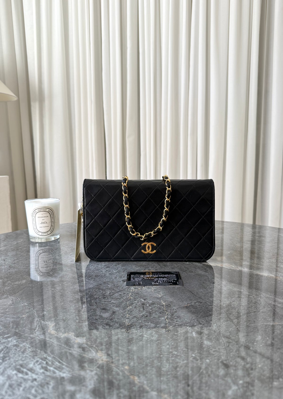Chanel Black Timeless Classic Single Flap Lambskin 24K Gold HW