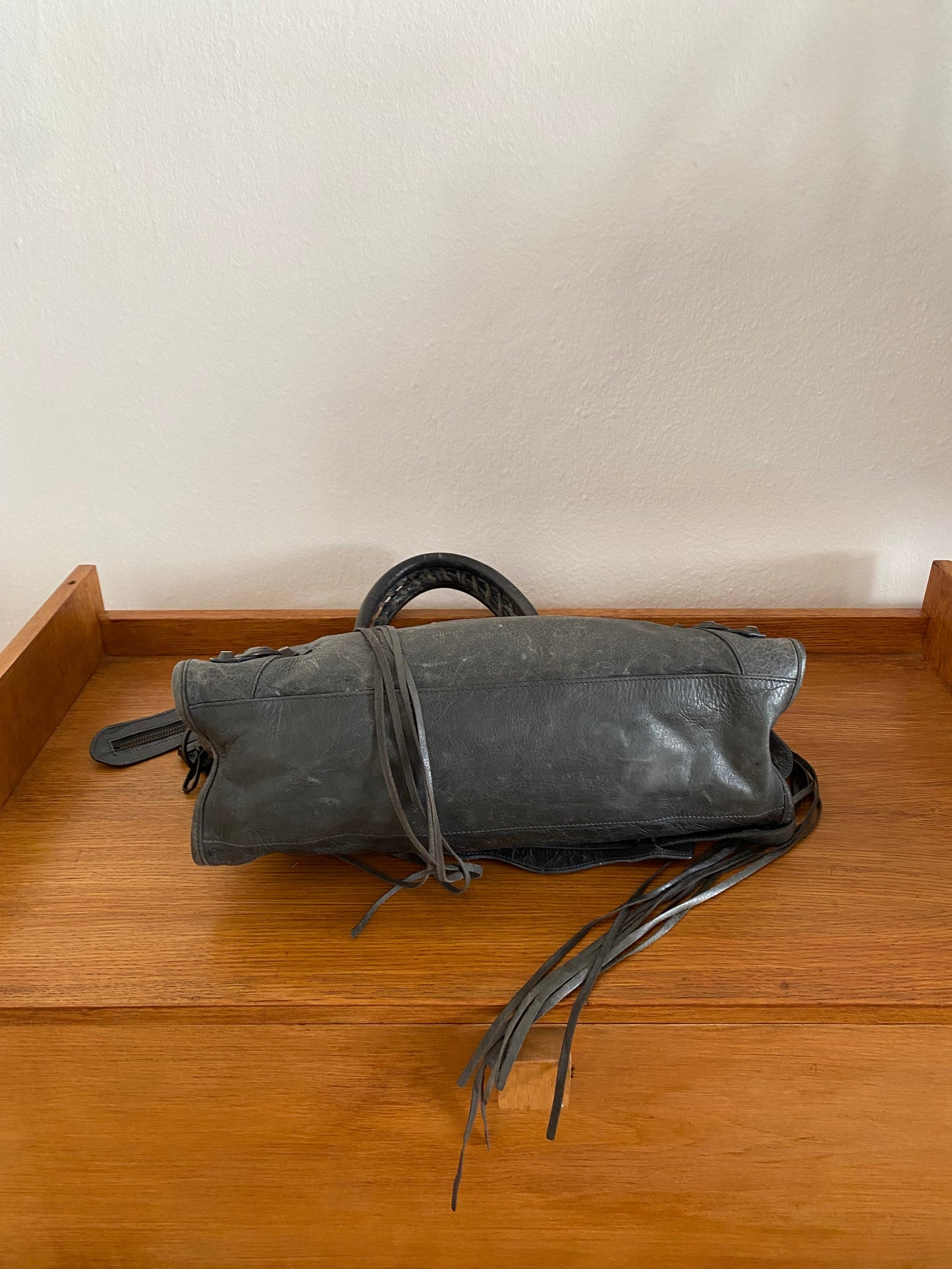 BALENCIAGA CITY BAG IN DARK GREY